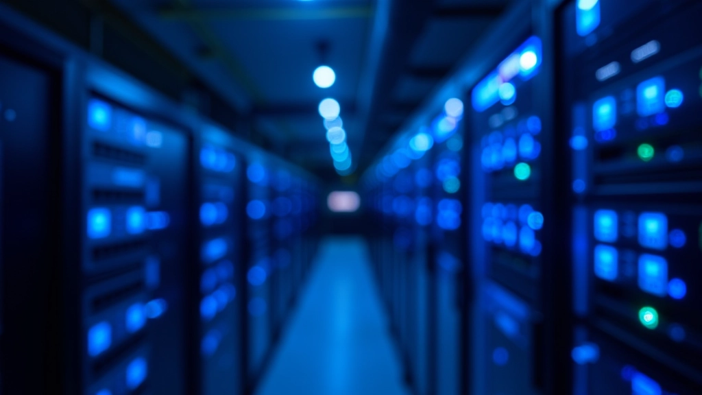 Connessione internet ad alta velocità, cavi di rete in data center, illuminazione blu LED, focus nitido sulla tecnologia