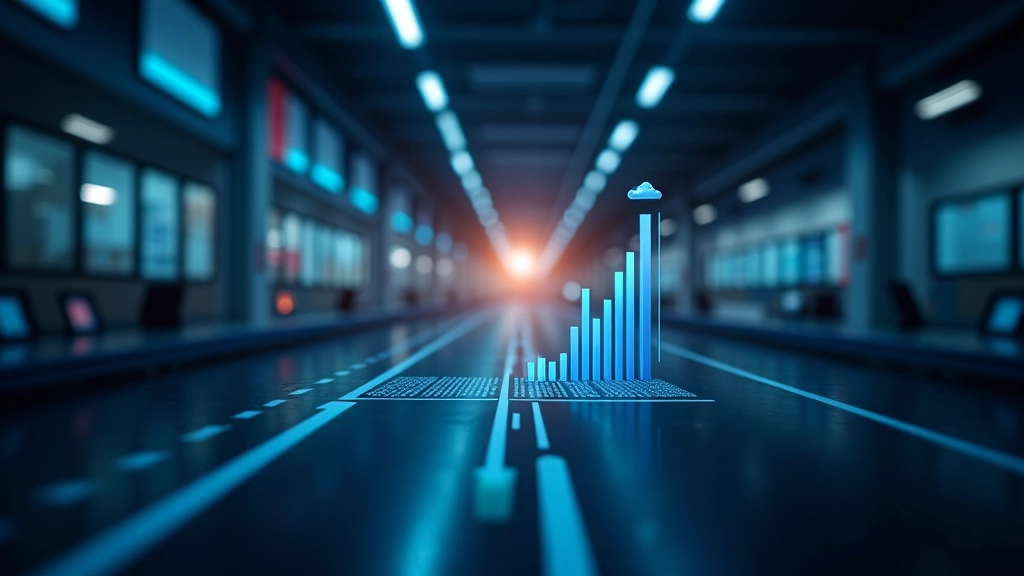 Cronometro e velocità di trasferimento, grafico di progresso con barre di caricamento, ambiente tecnico con dati dinamici