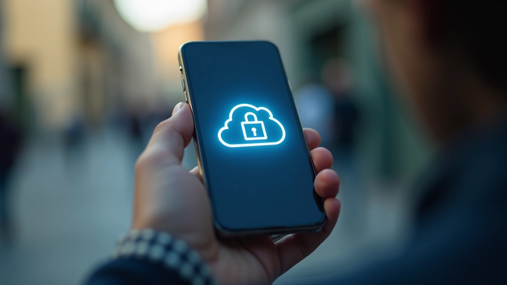Telefono cellulare con codice di verifica a due fattori sullo schermo, icona di sicurezza sullo sfondo